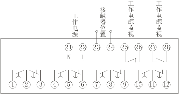 RH防晃電控制器內(nèi)部接線圖