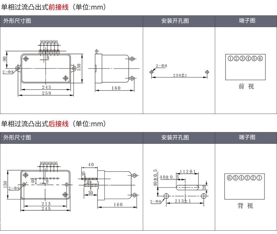 JSL-13凸出式固定安裝結(jié)構(gòu)外形尺寸