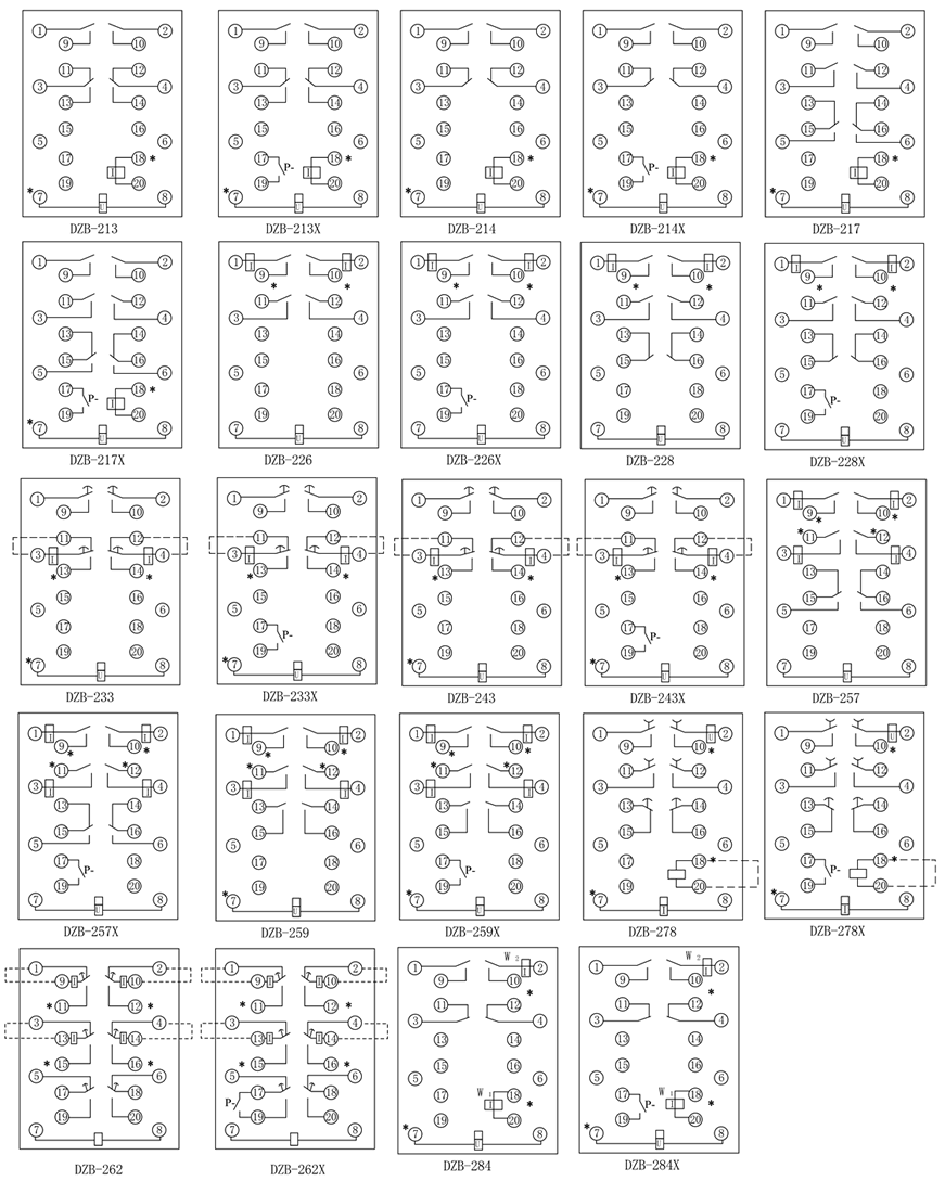 DZB-213,DZB-213X接線圖