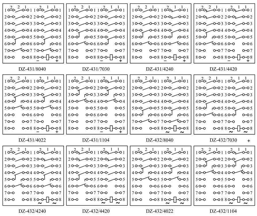 DZ-431/8040內(nèi)部接線圖