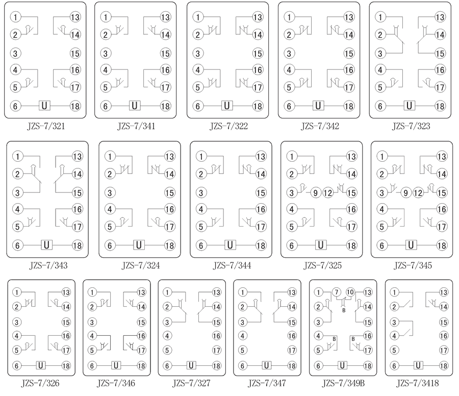 JZS-7/325內(nèi)部接線圖