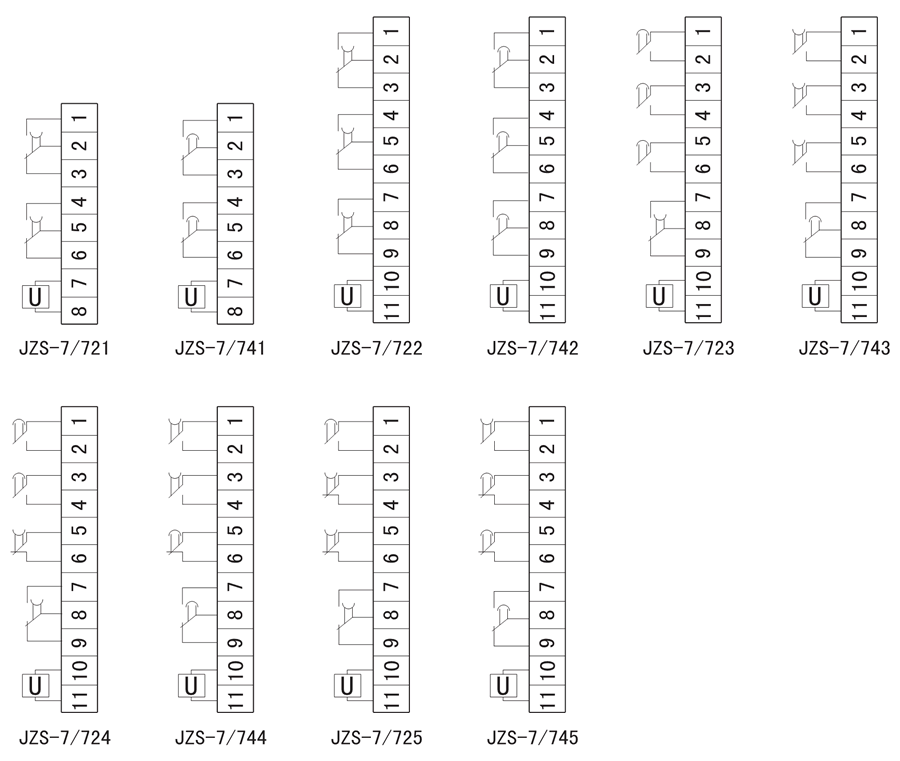 JZS-7/745內(nèi)部接線(xiàn)圖