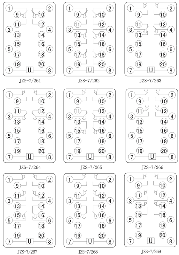 JZS-7/264內(nèi)部接線圖