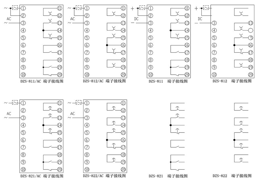 DZS-822內(nèi)部接線(xiàn)圖