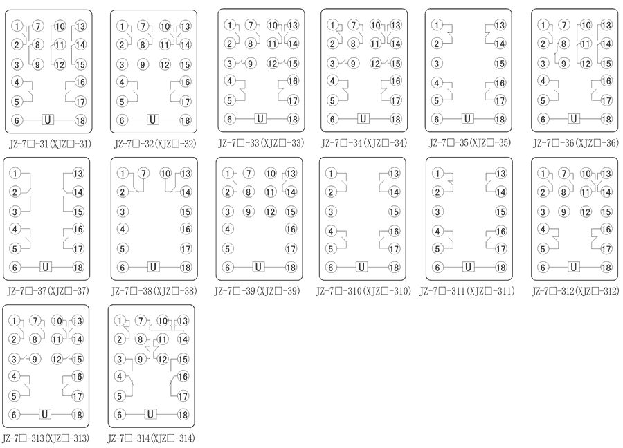 JZ-7Y-310內(nèi)部接線(xiàn)圖