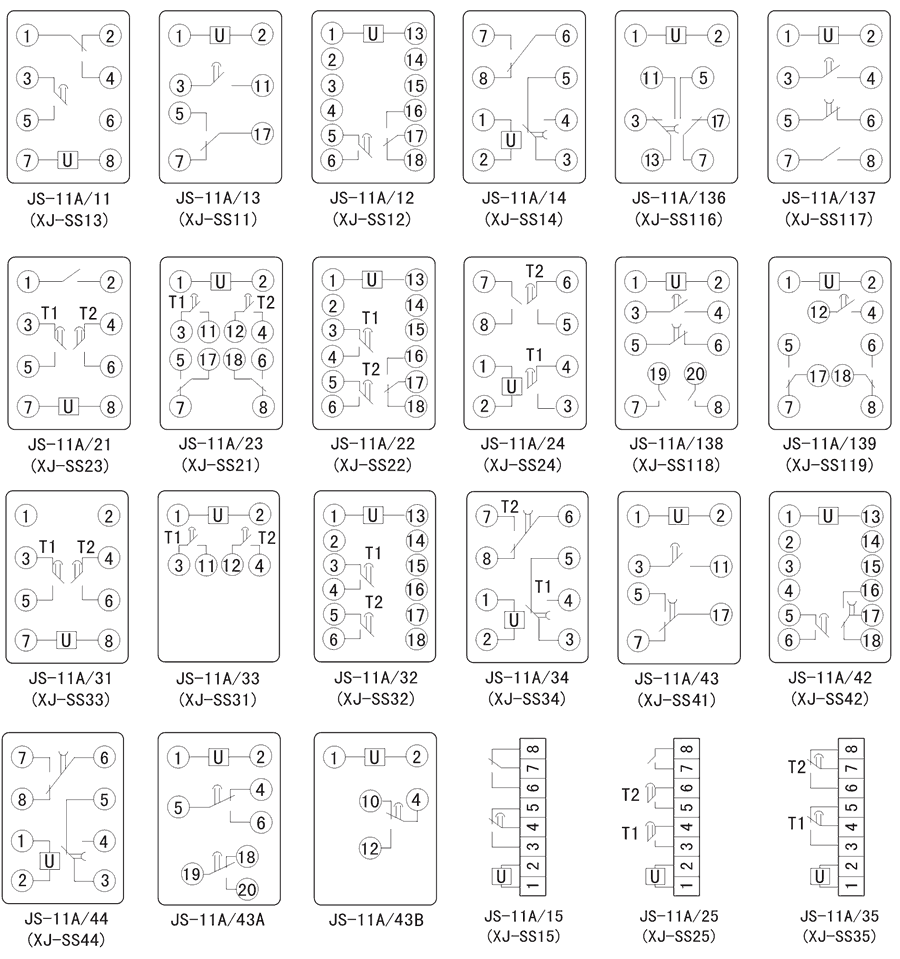 JS-11A/24內(nèi)部接線圖