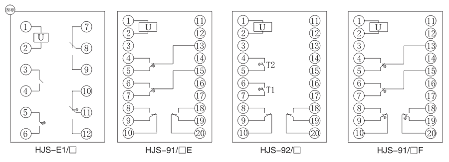 HJS-E1/2內(nèi)部接線圖