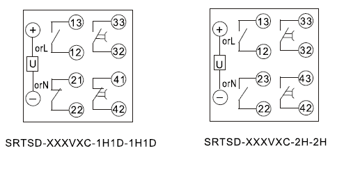 SRTSD-220VDC-1H1D-1H1D內(nèi)部接線(xiàn)圖