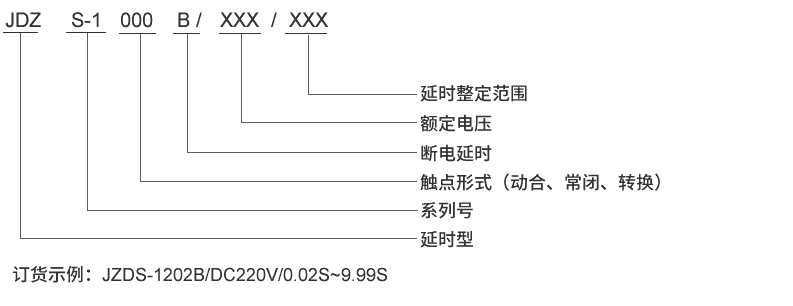 JDZS-1202B型號及其含義