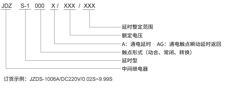 JDZS-1004AG型號及其含義