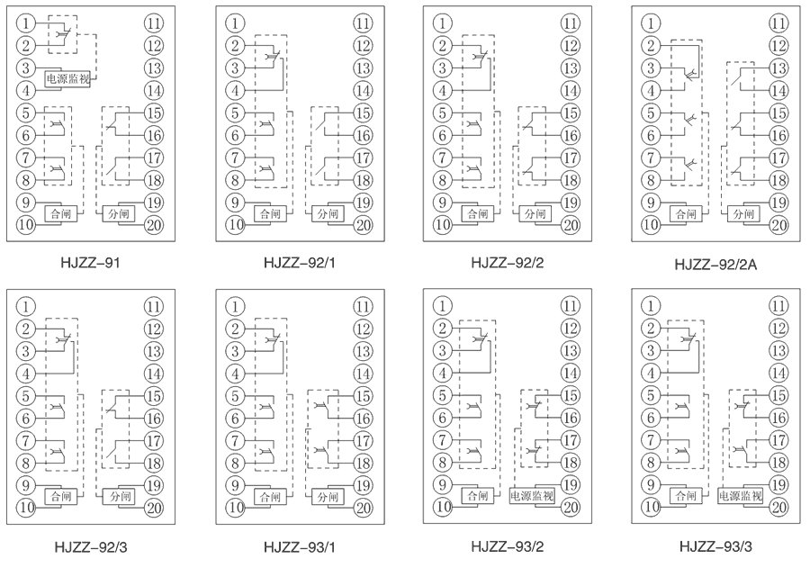 HJZZ-93/3內部接線圖