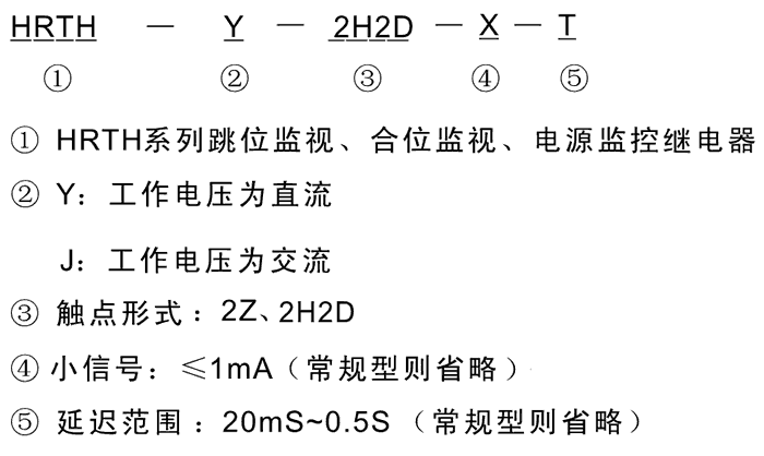 HRTH-Y-2H2D型號及其含義