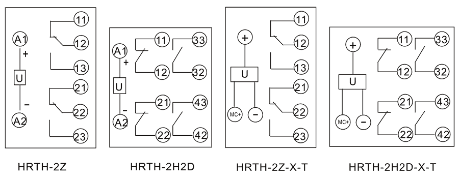 HRTH-Y-2H2D-X-T內(nèi)部接線圖