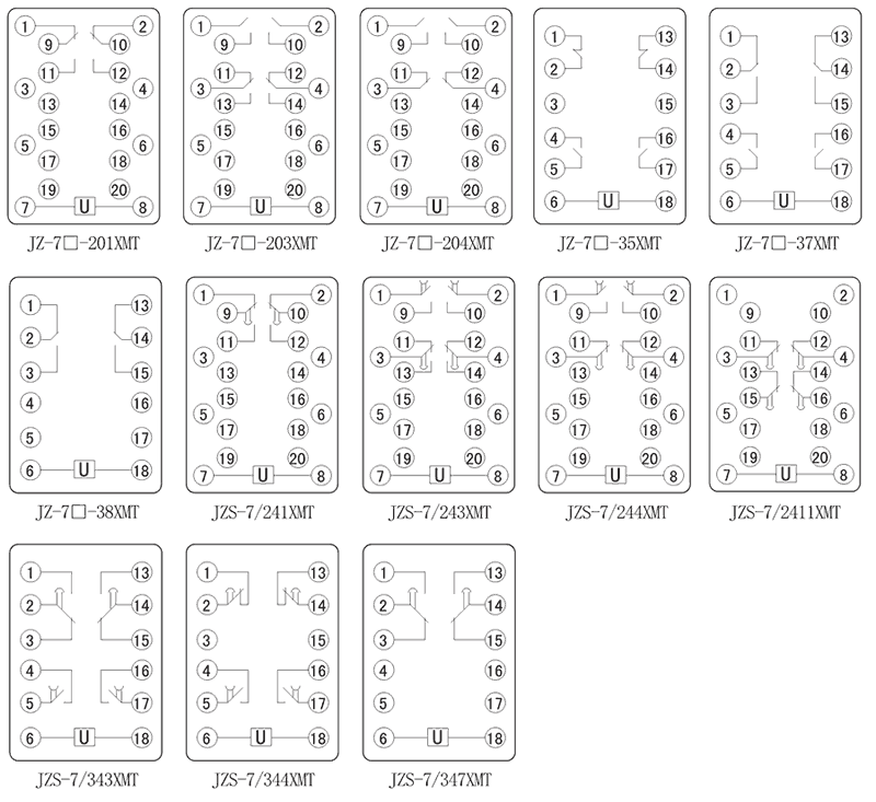 JZS-7/348XMT內(nèi)部接線圖