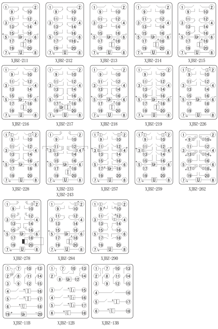 XJBZ-11B內(nèi)部接線圖