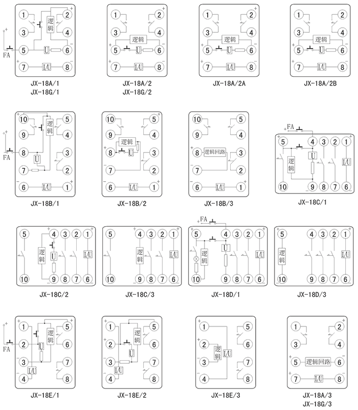 JX-18B/1內(nèi)部接線圖