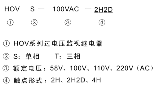 HOVS-100VAC-4H型號(hào)及其含義