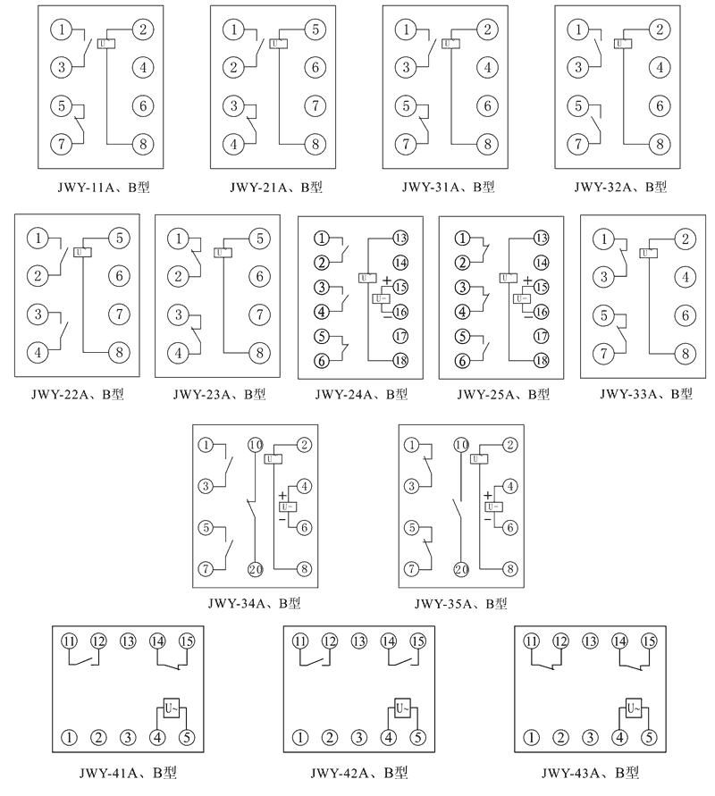 JWY-23A內(nèi)部接線圖