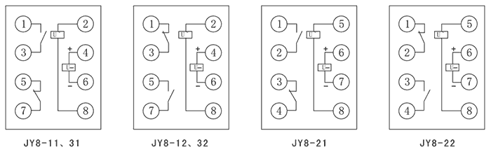 JY8-22B內(nèi)部接線圖