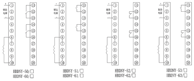 HBDNY-51/2內(nèi)部接線圖