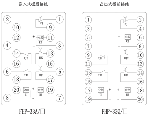 FHP-33A/3內(nèi)部接線圖