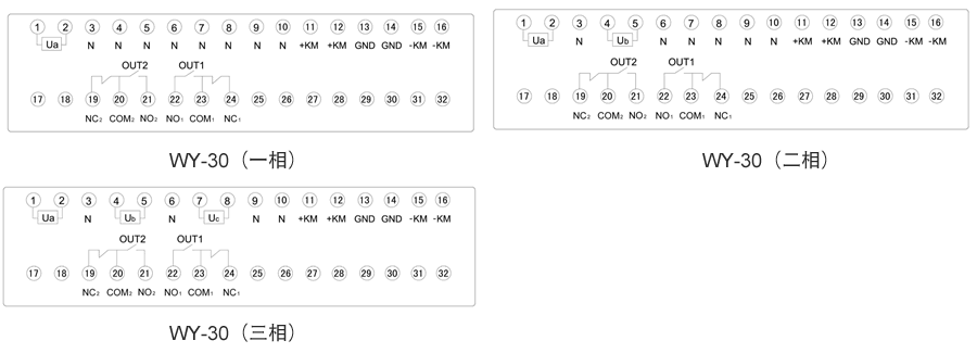 WY-31C3內(nèi)部接線圖