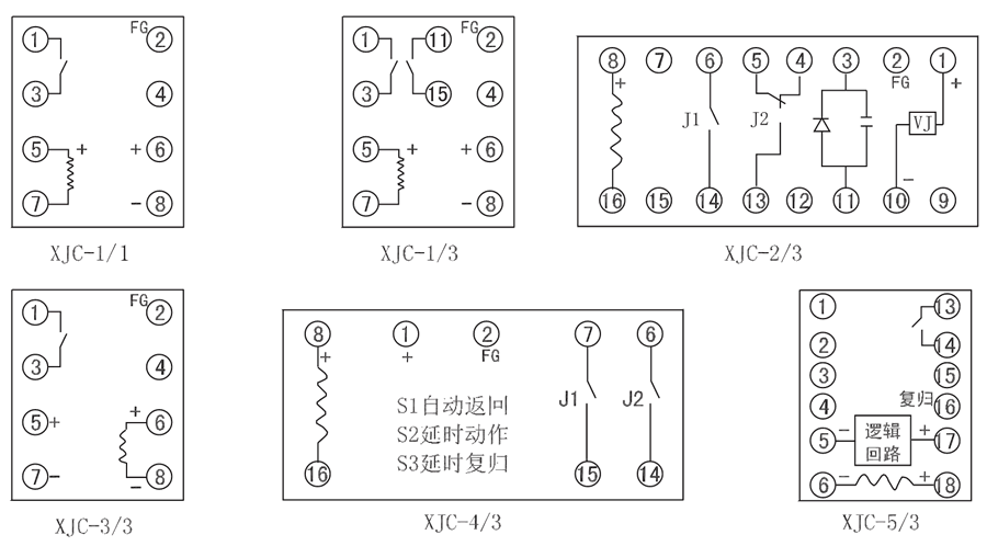 XJC-4/3內(nèi)部接線圖